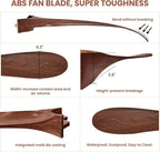 52" Ceiling Fans with Lights, Low Profile Modern Ceiling Fan with Remote Control, DC Motor, Reversible, 3CCT, Dimmable, Noiseless, Indoor Outdoor Ceiling Fans for Bedroom, Living Room, Dining Room