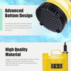 Tankless Water Heater Descaling Flush Kit Includes Submersible Utility Pump with Adapters 3 Gallons Pail with Bucket Lid Opener and Two 3/4" GHT X 6FT PVC Black Hoses Easy Installation to Clean