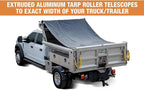 Buyers Products DTR7018 Manual Alumium Tarp System, 7 FT x 18 FT Mesh Tarp, Without Deflector, Dump Body Tarp Kit, Dump Trailer Accessories, Dump Body Accessories, Black