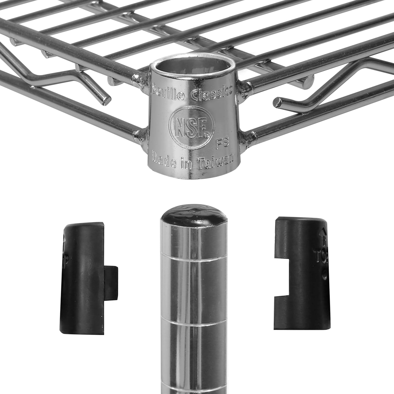 Seville Classics UltraDurable Heavy Duty NSF Solid Steel Wire Rack Storage Unit Wheels, 5-Tier Shelving, 60" W x 24" D