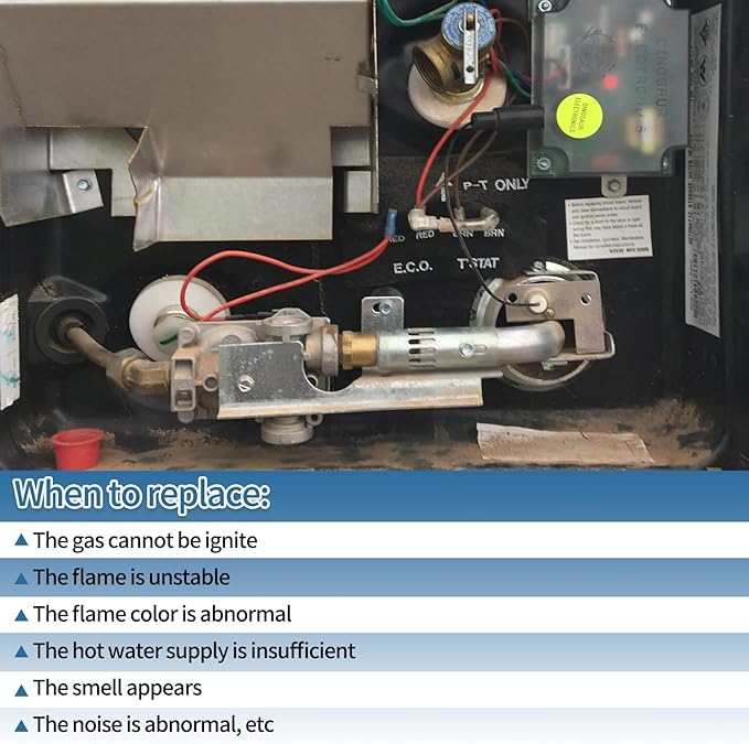 93844 RV Water Heater Solenoid Gas Valve & 91638 Main Burner Kit, Compatible with Atwood 6-Gallon Models G6A-8E, G6A-6E, GCH6-4E, GH6-6E, GCH6A-7E, GC6AA-10E, Replaces# 93844, 93870, 93321, 92078