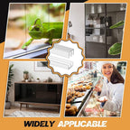 Landical 2 Sets Plastic Sliding Door Track Set for 1/4" Thick Panels Glass Cabinet Door Hardware System Window Sliding Track Easy Quick Installation(3 ft,White)