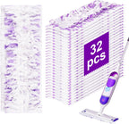 32 Pcs 5X Cleaning Power Mop Refills for Swiffer Power Mop, Unscented 14-Layer Thickened Disposable Mopping Pad Refills, for All Finished Floors