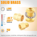 92PCS Brass Pipe Fittings Assortment Kit NPT Adapter,Hex Nipple,Reducer Bushing,Hex Coupling,90 Degree & 45 Degree Barstock Street Elbow,Street Tee,Bulk Head Fittings Kits