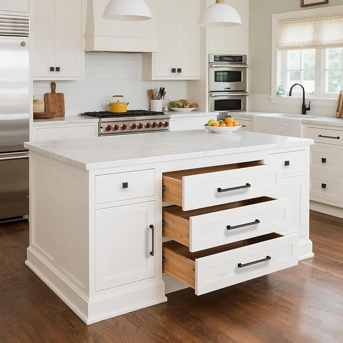 10 Pack 6.3 Inch(160mm) Hole Center Oil Rubbed Bronze Modern Cabinet Pulls Kitchen Cabinet Handles Kitchen Cabinet Hardware Timeless Drawer Pulls for Dresser Cupboard Wardrobe, ORB(6.3x10)