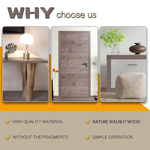 GSCIT Club Walnut Edge Banding, 3/4 inch x 50ft Wood Edge Banding Pre-glued Flexible, Veneer Tape Banding for Cabinet