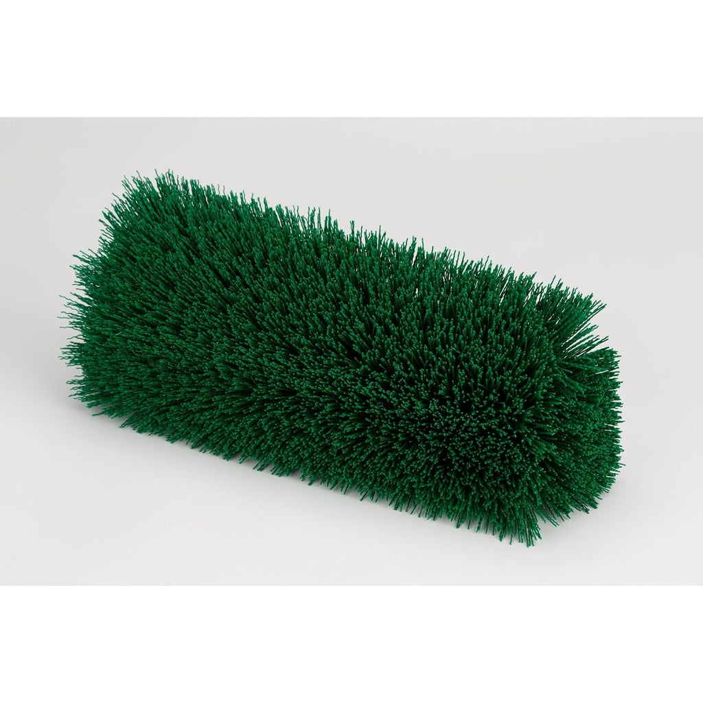 SPARTA Multi-Level Tile Scrub Brush 12" Wide Brush Head, Heavy-Duty Tile Cleaning Brush with End Bristles for Commercial Tiles, Tubs and Floor, Plastic, 12 Inches, Green