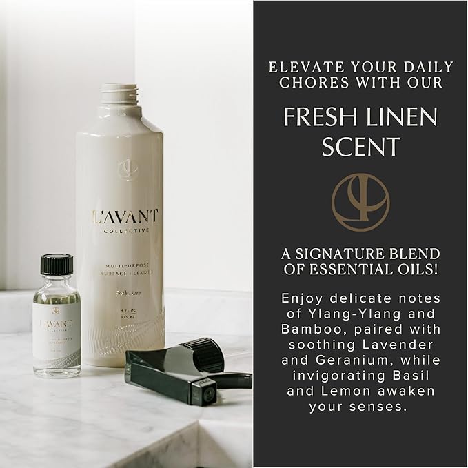 L'AVANT Collective Multipurpose Surface Cleaner | Provides a Powerful Clean to Remove Grease & Grime | Fresh Linen Scent (16 Fl oz)
