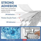 Double Sided Tape - Double Sided Foam Tape Heavy Duty - Foam Double Sided Tape for Securing Alarm Sensors, Outlets, and Other Home/Office Decorations (1-1/2 in x 16.5 ft)