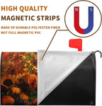 Fall Autumn Pumpkin Mailbox Covers Magnetic Standard Size 21x18 Inch Harvest Maple Leaves Letter Box Cover Fall Mailbox Post Box Wraps Yard Garden Decorations