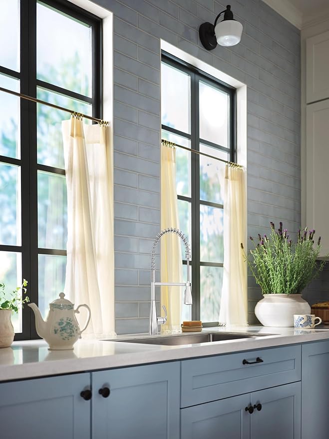 Moen Essie Chrome One-Handle High Arc Pre-Rinse Spring Pulldown Kitchen Faucet with Power Clean, 87814