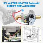 AITKEN RV Water Heater Gas Solenoid Valve for Atwood Electronic Spark Ignition, Heat Exchange, Combination Gas/Electric G10/ GC10/ GCH10/ GH10/ G16EXT/ GE16EXT 10 Gallon Water Heaters