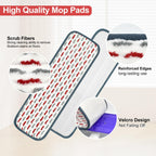 4 Pack Upgraded Reusable Mop Pads Compatible with Swiffer PowerMop, Mopping Pad Compatible with Swiffer Power Mop, Spray Refill for Multi-Surface Floor Cleaning, Reusable Thicker Microfiber Material