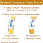 200X Concentrated Floor Cleaning Solution for All Robot Vacuum and Mop, Wet Dry Vacuums Compatible with Eufy, Roborock, Roomba, Tineco, Bissell, Shark, 29.76 fl oz 47 Gallon Cleaner (Orange Scent)
