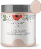 Country Chic All-in-One Chalk Paint for Furniture, Cabinets, Home Decor, Eco-Friendly, Matte Finish, Built-In Primer & Top Coat for Wood, Metal - Ooh La La (Light Pink) - Pint 16 oz (475 ml)