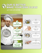 Commercial Sink Drain: 3-1/2" Sink Opening Waste Drain Valve - Brass Kitchen Sink Drain With Lever Handle - Commercial Sink Stopper Prevents Sink Clogged Overflow for Restaurant Multi-Basin Sink