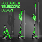 Drywall Sander, 2025 Upgraded 8-Amp Popcorn Ceiling Removal Tool with 7 Variable Speed 800-1800RPM, Drywall Sander with Vacuum Dust Collector with Extendable Handle, LED Light, 12pcs Sanding Discs