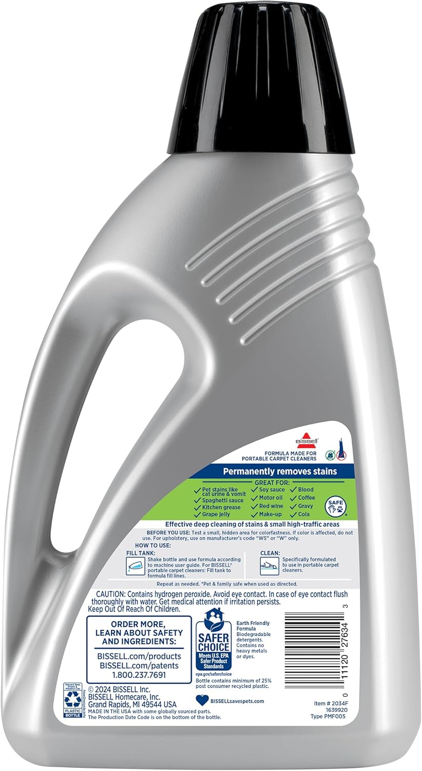 BISSELL® Little Green™ PET-PRO-OXY Formula for Portable Carpet Cleaners, 60 oz, 2034F