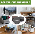 Furniture Sliders for Hardwood Floors 8 PCS - 4 3/4 inch Sliders for Moving Furniture – Felt Furniture Pads for Hardwood Floors Brown