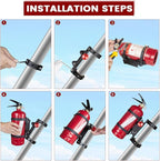 UTV Fire Extinguisher Mount Kit - Quick Release Fire Extinguisher Mounting Bracket Adjustable 1.75'' to 2'' Roll Bar Aluminum Alloy Heavy Duty for Polaris RZR Ranger Can-Am Maverick ATV