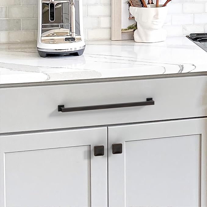 10 Pack 10"(256mm) Oil Rubbed Bronze Cabinet Pulls Kitchen Cabinet Handles Drawer Pulls Cupboard Hardware for Cabinets CK0078