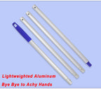 4-Section Lightweight Aluminum Alloy Pole Mop Replacement Handle Compatible with All Screw On American Threading System
