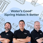 iSpring WGB32B-MKS+AHPF12MNPT16X2 3-Stage Whole House Water Filter System w/ 3/4'' Push-Fit Stainless Steel Hose Connectors, Reduces Iron, Hydrogen Sulfide, Lead, Chlorine, Chloramine, Manganese