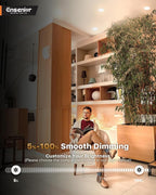 Ensenior 5/6 Inch 5CCT LED Can Lights 24 Pack, Retrofit Led Recessed Lighting, Baffle Trim, Dimmable, 9W=110W, 1000LM, 2700K/3000K/3500K/4000K/5000K Selectable, IC Rated - ETL & FCC