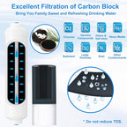 Inline Water Filter Kit for Ice Maker and Refrigerator,Include Feed Water Valve,1/4" Water Line and Quick Connect Fittings,Ideal for Ice Maker,Refrigerator,RO(Reverse Osmosis) System