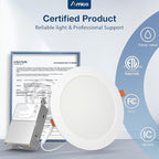 Amico 12 Pack 7 Inch 5CCT Ultra-Thin LED Recessed Can/Ceiling Light with Junction Box, 1300LM High Brightness, Dimmable Wafer Downlight, 15W, ETL&FCC
