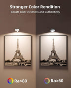 EZVALO Picture Lights for Wall, 2000mAh Rechargeable Battery Magnetic Poster Lights with 3 Color Temps & 12 RGB, Remote Dimmable Timer Painting Light, Wall Decor Light for Art Display, Frame (6 Pack)