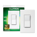Lutron Sunnata Touch Dimmer Light Switch with Wallplate, LED+ Advanced Technology for LED and Incandescent, 3 Way/Multi Location, STCL-153MW-WH, White