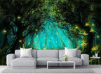 Fantasy Forest Wallpaper, Large Wall Background Mural for Living Room Sofa Background Wall Mural(Non-self-Adhesive)