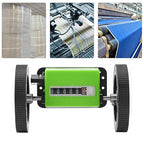 Rolling Meter Counter, 1 Pack 6 Digit Meters Rolling Mechanical Length Counter for Measuring Textile 0-9999.9 Yard, Printing, Artificial Leather, Meter Counter Wheel Green