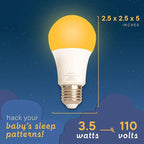 Amber Light Bulbs for Sleep I 1800K Warm Light Bulbs for Bedside Lamp I 3.5W E26 Led Bulb (60W Equiv) Orange Led Lights for Bedroom Soft Warm Lighting I Dim Night Light for Kids Room Warm Light Lamp