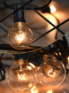 SUNSGNE G40 Replacement Light Bulbs, 5 Watt Clear Bulbs 1.5 Inch Globe Light Bulbs for Indoor Outdoor String Lights Replacement, Fits E12/C7 Screw Base Socket, 50 Pack