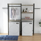 Double Row Over Washer and Dryer Storage Shelves, Laundry Room Organization and Storage, Heavy Duty Laundry Room Shelves, with Adjustable Height, 5-Tier