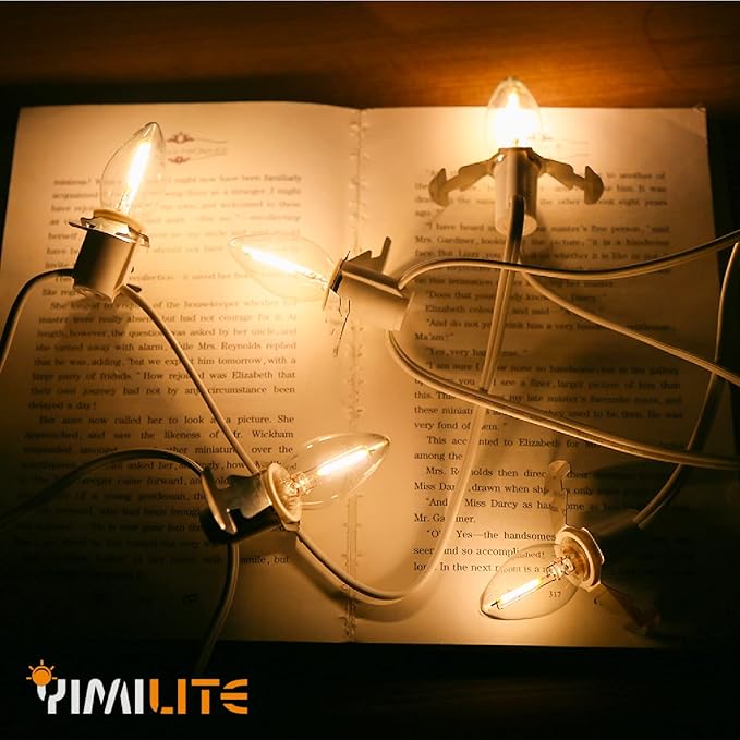 C7 0.6W 2700K Featuring Standard E12 LED Bulb Candelabra Base Replacement Night Light 6 Pack