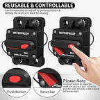 DaierTek 50 Amp Circuit Breaker, Waterproof Marine Circuit Breaker 12V 24V 48V Resettable Inline Fuse Switch, 12 Volt 50A Breaker for Boat Trolling Motor Car Automotive -2Pack