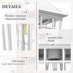 Darkaway Outdoor Wall Lights for House, Exterior Lighting Fixtures Wall Mount Outdoor Porch Lights Waterproof White Outdoor Sconce Lights with Seeded Glass for Patio Hallway Garage