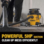 DEWALT 6 Gal Stealthsonic Shop Vacuum Wet and Dry, 5 Peak HP Poweful Suction Ultra-Quiet Vacuum Cleaner with Complete Accessory Kit and 6 Dust Bages, Shop Vac for Home, Jobsite, Workshop, Garage, Car
