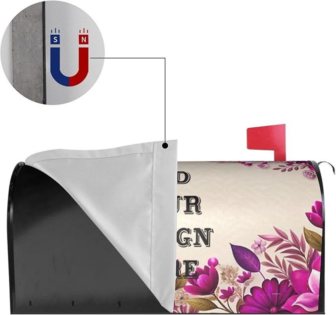 Custom Personalized Mailbox Covers Add Photo Picture Family Name House Address Text Magnetic Mail Cover for Home Garden Yard-6