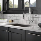 MENATT Commercial 3 in 1 Kitchen Faucet with Drinking Water Faucet, Pull-Down Single Handle Filter Kitchen Sink Tap for Water Filtration System, Brushed Nickel(Without Water Filtration Device)