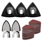 105PCS Oscillating Tool Detail Sanding Pads Kit, 3Pcs Triangle and 2Pcs Finger Sanding Pad, 100Pcs Multitool Sandpaper, Grit Fit for Finishing Wood Sanding Plaster