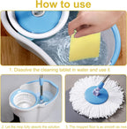 Floor Cleaning Tablets Sheets, Method Hardwood Floor Cleaner and Polish Pack of 300, Concentrate Mild Scent For RV Wall Tiles, Hardwood, Laminate Floor, Yellow