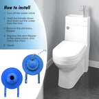 2-inch Universal Toilet Flapper, Rubber Seal Toilet Flapper Replacement Kit for Toilet Tank Compatible with American Standard, Kohler, Gerber, Toto Toilet 2 Pack (Blue)