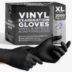 SAFEWAY USA Vinyl Disposable Gloves — Non-Latex and Powder Free, Heavy-Duty Protective and Multi-Purpose Gloves for Cleaning, Food Prep, Tattooing, Lab Works, Mechanics and More — (2000 pcs, X-Large)