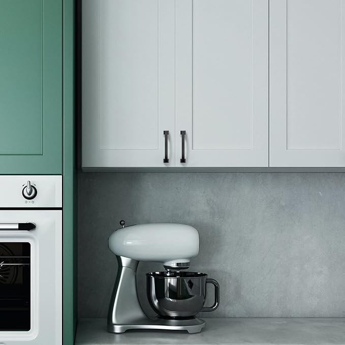 Asidrama 10 Pack 3.75 Inch(96mm) Matte Black Kitchen Cabinet Handles, Cabinet Pulls Kitchen Cabinet Hardware for Cupboard Drawer Pulls