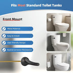 iFealClear Universal Metal Toilet Handle Replacement Kit, Front Mount Toilet Tank Flush Lever with Stainless Steel Chain, Fits Most Toilets, Oil Rubbed Bronze