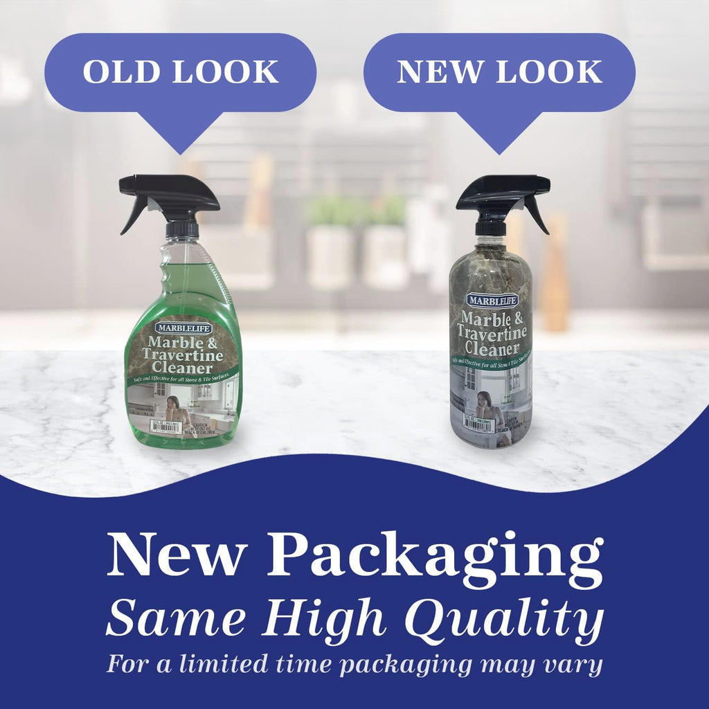 Marblelife InterCare Marble and Travertine, Natural Stone & Terrazzo Liquid Cleaner, Shower & Tile Surface Care, Floor, Walls & Countertop Cleaner and Degreaser, 32 oz